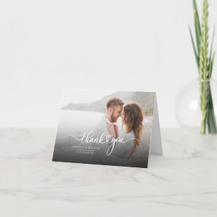 Modernes Hochzeitsgeschenk - Foto Vielen Dank Dankeskarte