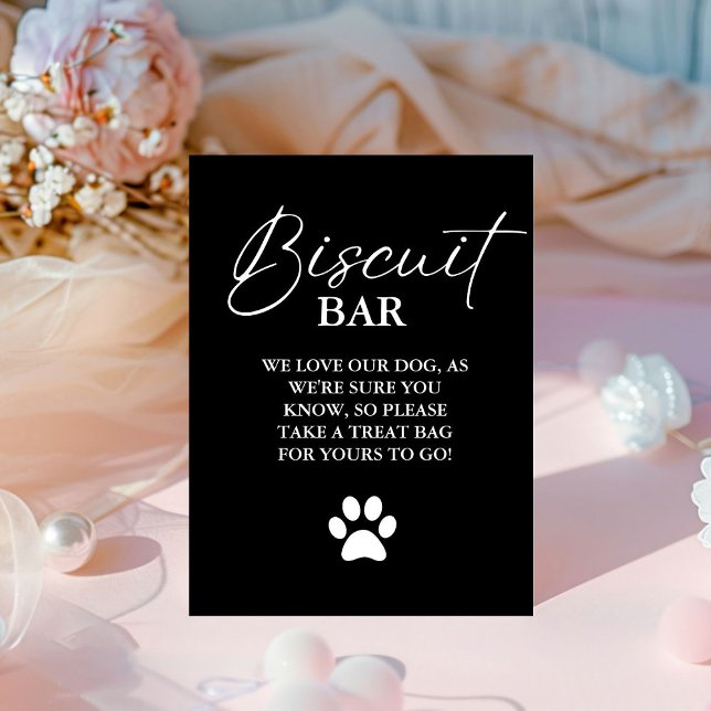 Modernes Hochzeitshund Leckerei Zeichen Keks Bar G Sockelschild (Von Creator hochgeladen)