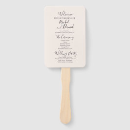 Modernes Hochzeitsprogramm Fächer