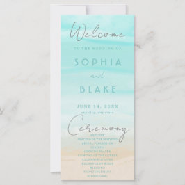 Modernes Hochzeitsprogramm für Abstrakte Strände