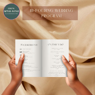 Modernes Hochzeitsprogramm für Minimalistische Gol