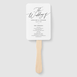 Modernes Hochzeitsprogramm für Minimalistische Kal Fächer