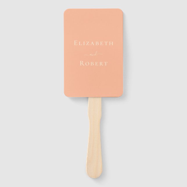 Modernes Hochzeitsprogramm für Minimalistische Kor Fächer (Vorderseite)