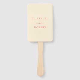 Modernes Hochzeitsprogramm für Minimalistische Kor Fächer