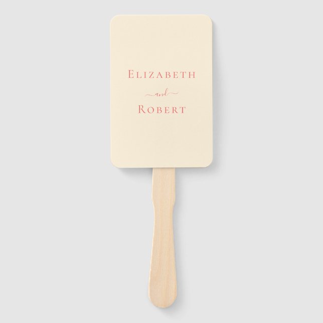 Modernes Hochzeitsprogramm für Minimalistische Kor Fächer (Vorderseite)