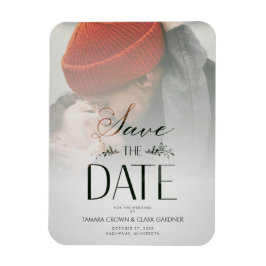 Modernes Hochzeitsskript für Luxus-Foto Magnet