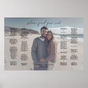 Modernes Hochzeitsstift für Foto alphabetisch Poster