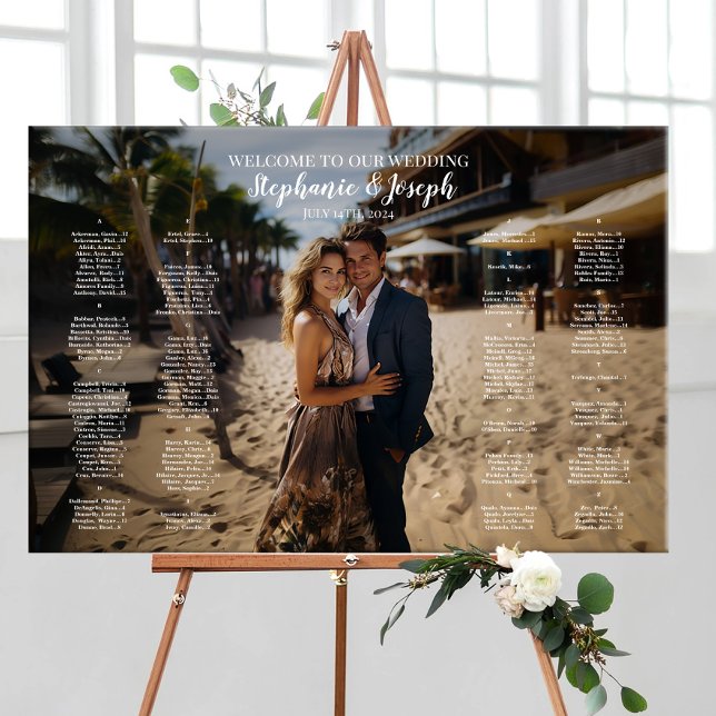 Modernes Hochzeitsstift für Foto alphabetisch Poster (Von Creator hochgeladen)