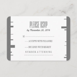 Modernes Hochzeitsszenario mit Birkenrinde RSVP Karte
