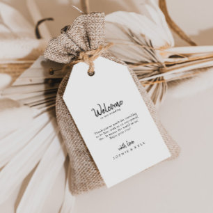 Modernes Hochzeitswillkommen Geschenkanhänger