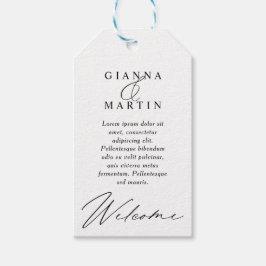 Modernes Hochzeitswochenende Willkommen Geschenkanhänger