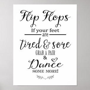Modernes Hochzeitszeichen Dreh Flop Dance Poster