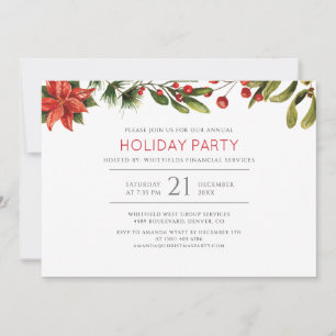 Modernes Holiday Corporate Weihnachten Party Einladung