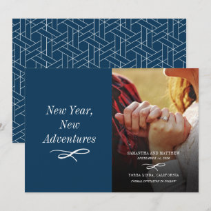 Modernes Holiday Foto Verlobung Save The Date