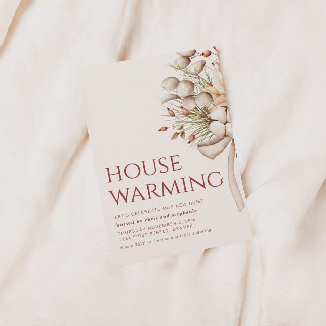 Modernes Holiday Housewarming Party laden ein Einladung (Von Creator hochgeladen)