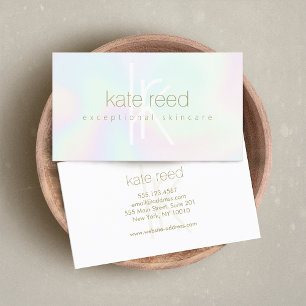 Modernes Hologramm Monogramm Visitenkarte