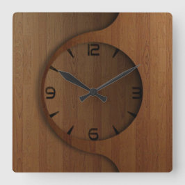 Modernes Holzdesign Quadratische Wanduhr