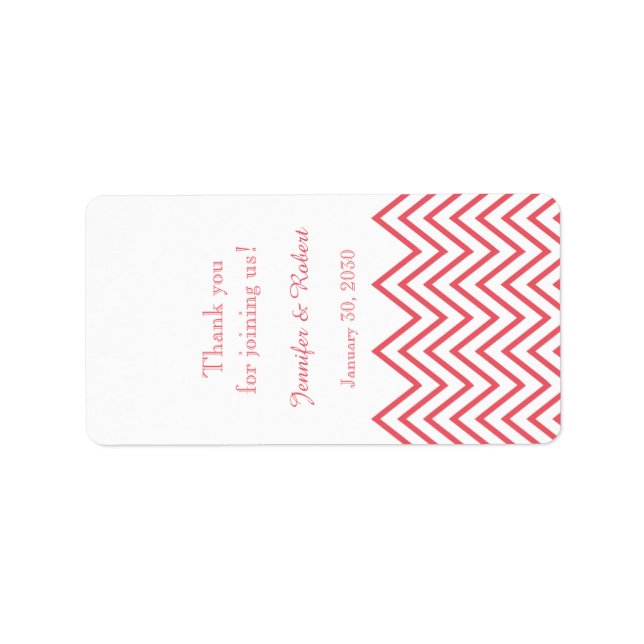 Modernes Honeysuckle Zickzack Wedellip Balm Label Adressaufkleber (Vorne)