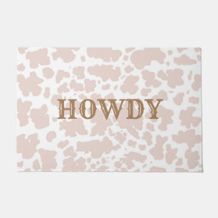 Modernes Howdy Beige Kuh Skin Muster Fußmatte