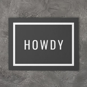 Modernes Howdy Editierbare Farben Fußmatte