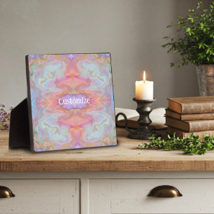 Modernes Hübsches Pastel Abstrakt Boho ONE WORT Fotoplatte