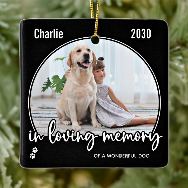 Modernes Hund-2-Foto für das Gedächtnis von Memoir Keramikornament (Von Creator hochgeladen)