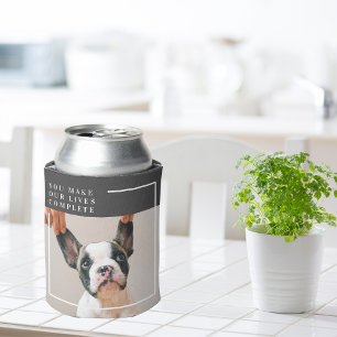 Modernes Hundebahn-Foto Hundeschrift Dosenkühler