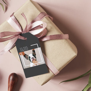 Modernes Hundebahn-Foto   Hundeschrift Geschenkanhänger