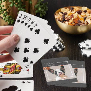 Modernes Hundebahn-Foto   Hundeschrift Spielkarten