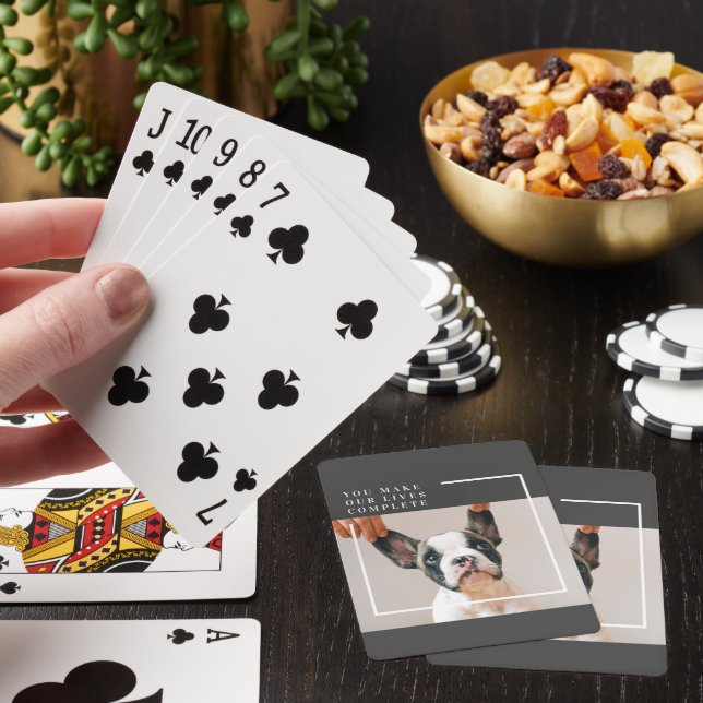 Modernes Hundebahn-Foto | Hundeschrift Spielkarten (In Situ)