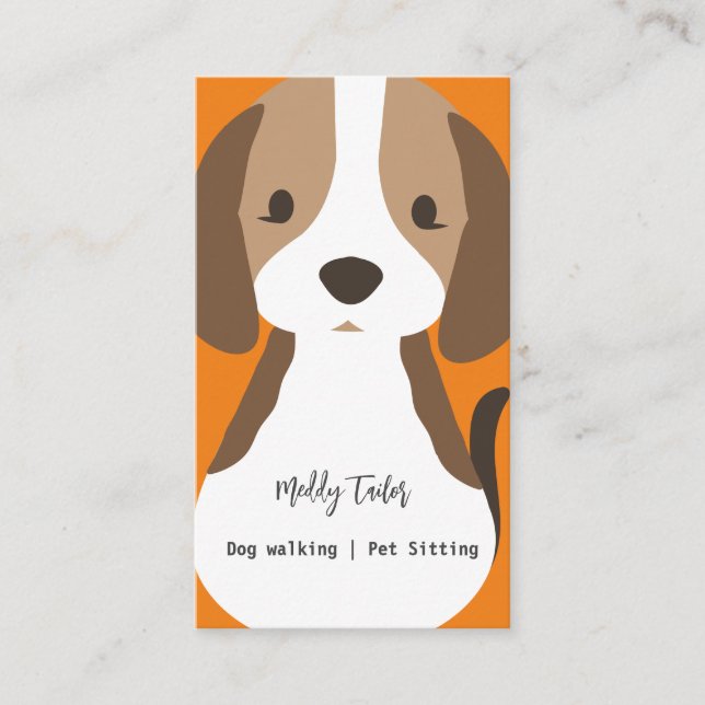 Modernes Hundebüt Sitzplatz Visitenkarte (Vorderseite)