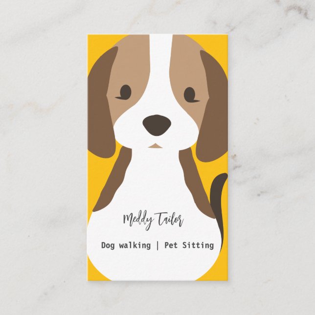 Modernes Hundebüt Sitzplatz Visitenkarte (Vorderseite)