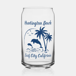 Modernes Huntington Beach California Dark Blue Dosenglas