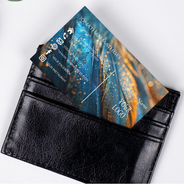 Modernes I Feathers 1 Visitenkarte (Von Creator hochgeladen)