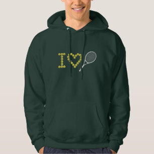 Modernes I-Liebe-Tennis Hoodie