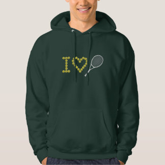 Modernes I-Liebe-Tennis Hoodie