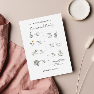 Modernes Icon Hochzeitstag Mitteilungskarte