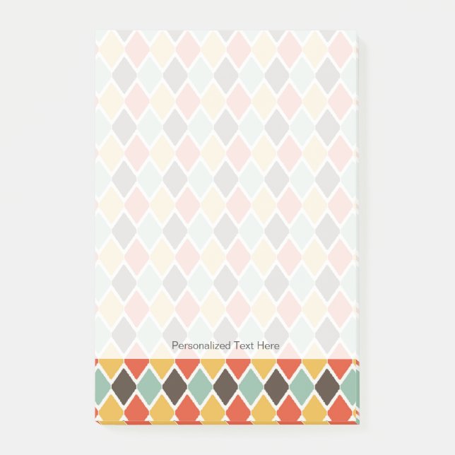 Modernes ikat Stammes- Modemuster Post-it Klebezettel (Vorderseite)