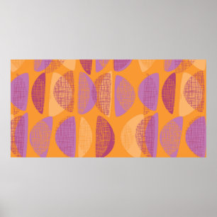 Modernes Illustrationsmuster des Mittelalters Poster