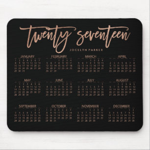 Modernes Imitat-Rosen-Gold der Typografie-2017 des Mousepad