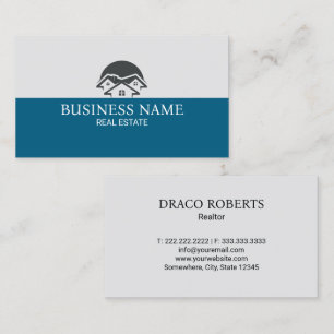 Modernes Immobilien-Haus-Logo Visitenkarte