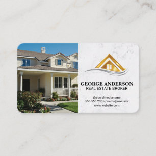 Modernes Immobilien-Logo Wohnimmobilien Visitenkarte
