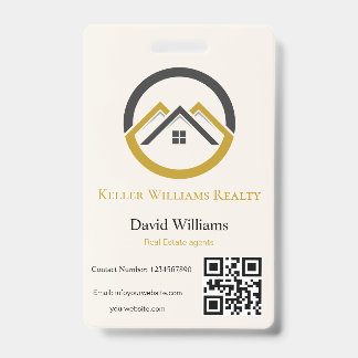 Modernes Immobilien-Weiß- und Gold-Logo nach Maß  Ausweis
