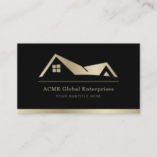 Modernes Immobilien-Werbung Makler-Logo Visitenkarte