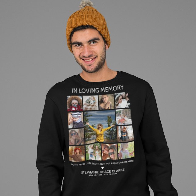 Modernes "In Love Memory" Foto Collage Memorial Sweatshirt (Von Creator hochgeladen)
