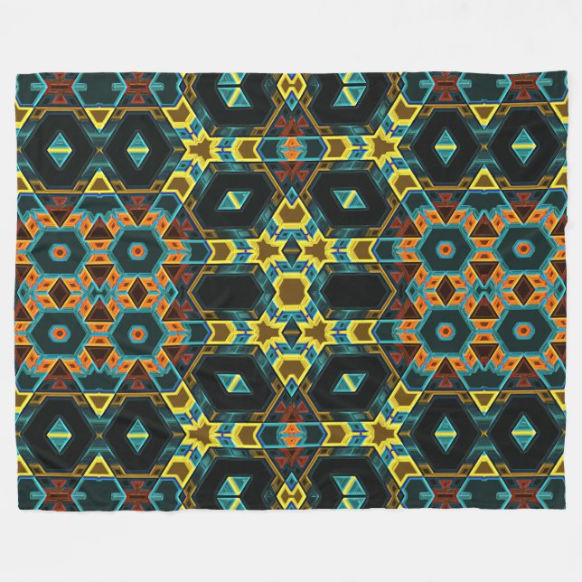 Modernes Indianerland 2 Fleecedecke (Vorderseite (Horizontal))