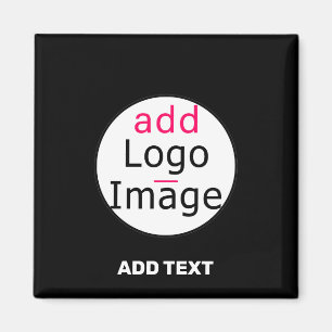 Modernes, individualisierbares Promo Black Magnet