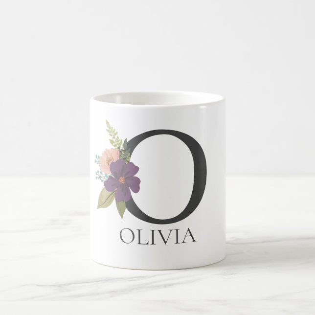 Modernes, individuell anpassbares Mit Monogramm Le Kaffeetasse (Mittel)