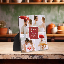 Modernes, individuelles 4-Foto "Best Daddy Ever" Fotoplatte