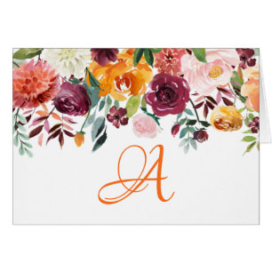 Modernes, individuelles Design für florale Monogra